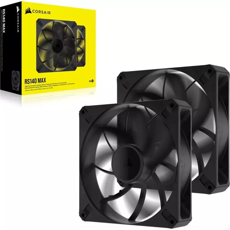 Ventola Corsair RS140 MAX ventola per case computer 14 cm nero 2 pz.