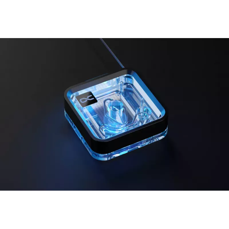 Water block Alphacool Core 1 LT Aurora acrilico rame nichel nero trasparente