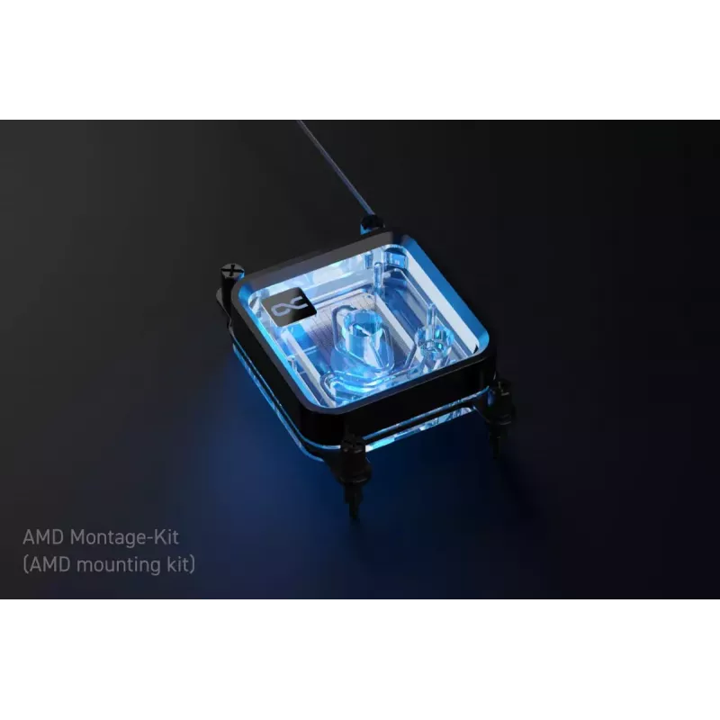 Water block Alphacool Core 1 LT Aurora acrilico rame nichel nero trasparente