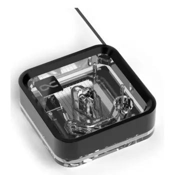 Water block Alphacool Core 1 LT Aurora acrilico rame nichel nero trasparente