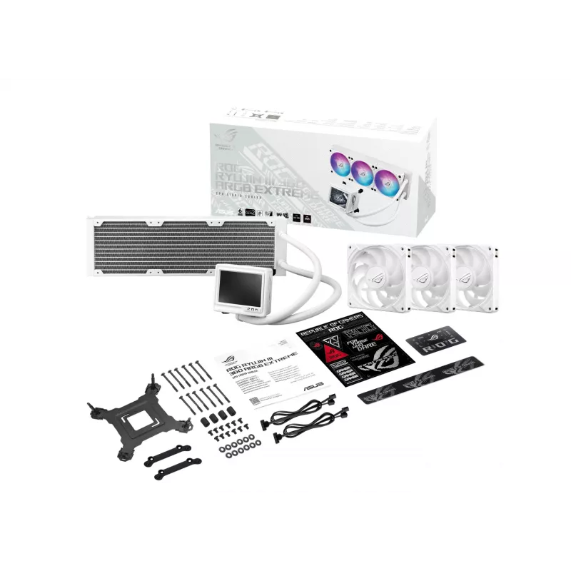 Dissipatore a liquido all-in-one ASUS ROG RYUJIN III 360 ARGB EXTREME WHT processore 12 cm bianco 1 pz.