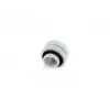 Raccordo in ottone BitsPower BP-DWEML per raffreddamento a liquido, finitura bianca, filettatura 1/4 di pollice
