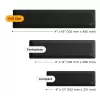 Poggiapolsi GLORIOUS tessuto 100 mm nero per tastiere — GLO-KB-ACC-WR-CLTH-100-BLK