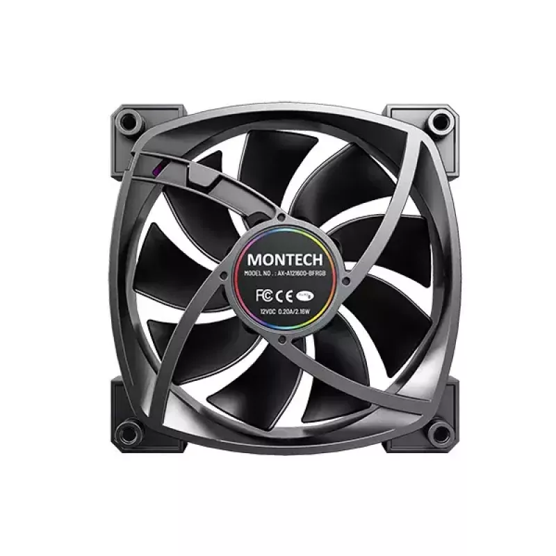Modulo ventola Montech AX120 PWM 120mm 12V nero 3-Pin 4-Pin