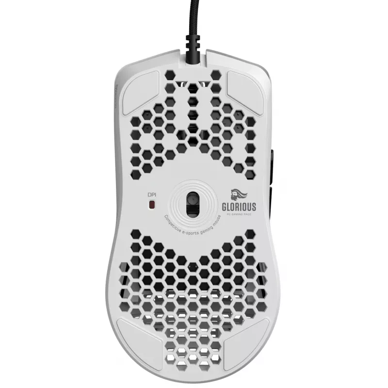 Mouse Glorious Gaming Glorious Model O- Regular (bianco), per destrorsi, ottico, USB Type-A, 3200 DPI, bianco