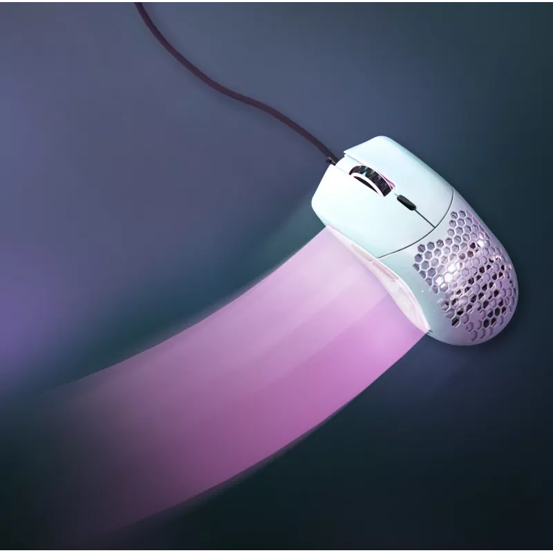 Mouse Glorious Gaming Glorious Model O- Regular (bianco), per destrorsi, ottico, USB Type-A, 3200 DPI, bianco