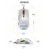 Mouse Glorious Gaming Glorious Model O- Regular (bianco), per destrorsi, ottico, USB Type-A, 3200 DPI, bianco