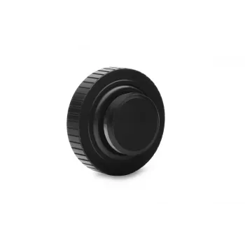 Tappo EK-Quantum Torque — ottone, nero/argento, Ø 23 mm, altezza 5,5 mm