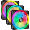 Kit doppia ventola CORSAIR iCUE QL140 RGB 140mm PWM con Lighting Node Core