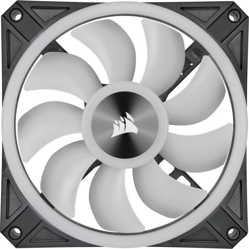 Kit doppia ventola CORSAIR iCUE QL140 RGB 140mm PWM con Lighting Node Core
