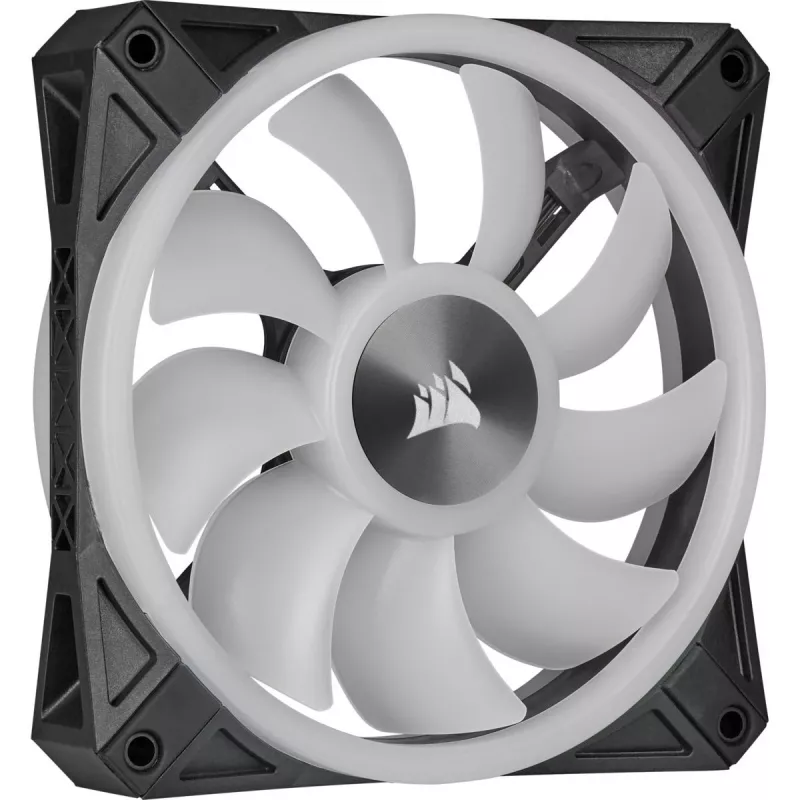 Kit doppia ventola CORSAIR iCUE QL140 RGB 140mm PWM con Lighting Node Core