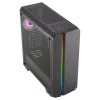 Case PC Aerocool GENESISV2BK ATX, pannello frontale LED ventola ARGB 12 cm, nero