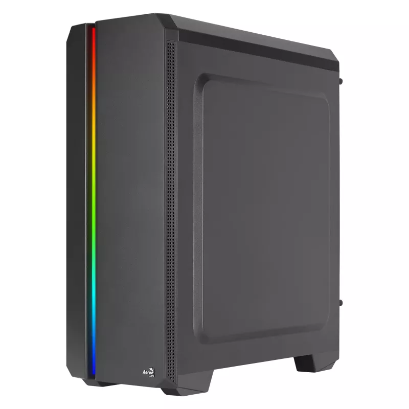 Case PC Aerocool GENESISV2BK ATX, pannello frontale LED ventola ARGB 12 cm, nero