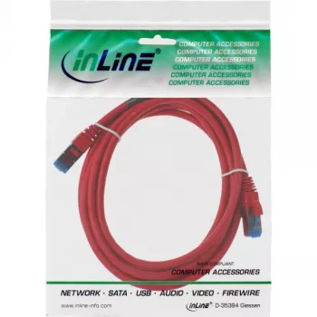 Cavo patch InLine S/FTP PiMF Cat.6A halogen-free 500MHz rosso 5m