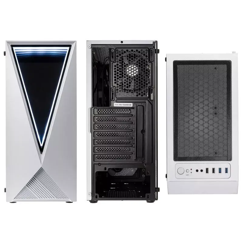 Case per computer Kolink VOID WHITE Midi Tower bianco, nero