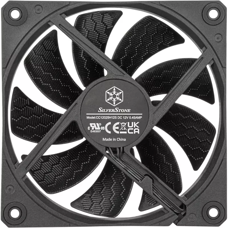 Ventola per case SILVERSTONE SST-SF120B 120 mm nero — ventola di raffreddamento da 120 mm per case PC