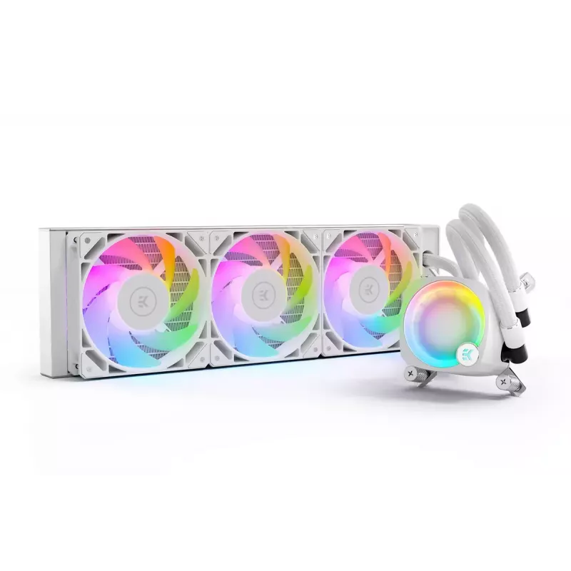 EK Water Blocks EK-Nucleus AIO CR360 Lux D-RGB raffreddamento a liquido per CPU, 360 mm, bianco
