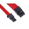 SilverStone SST-PP07-PCIR prolunga da PCIe a 8 pin a PCIe a 6+2 pin, 0,25 m, rosso