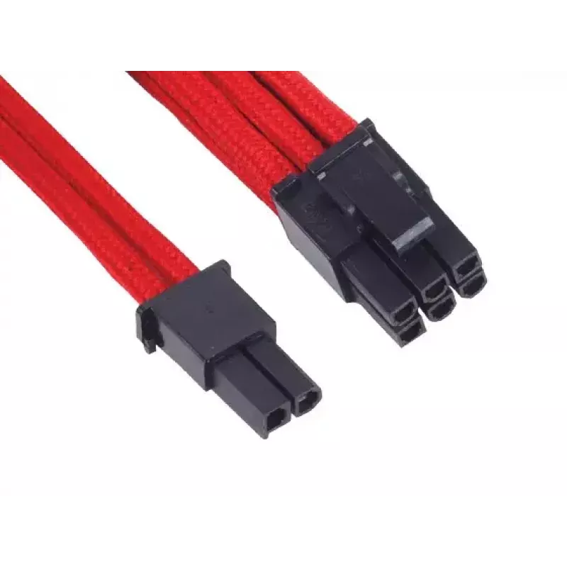 SilverStone SST-PP07-PCIR prolunga da PCIe a 8 pin a PCIe a 6+2 pin, 0,25 m, rosso