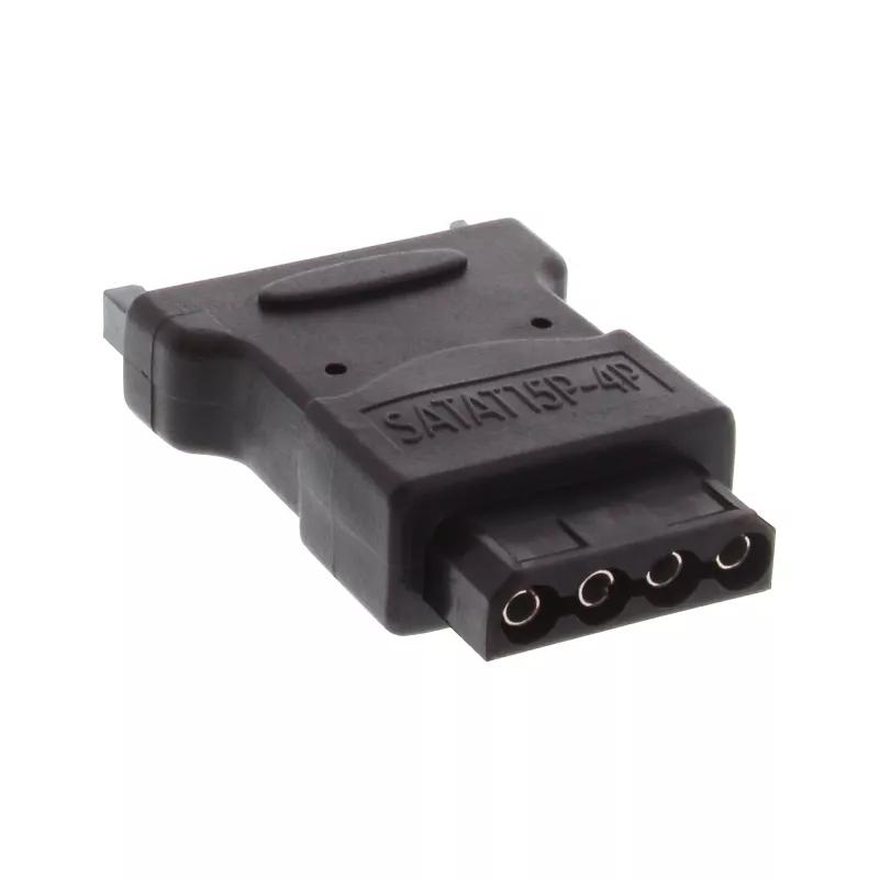 Adattatore di alimentazione SATA InLine 1 Molex 4 Pin maschio / 15 Pin SATA femmina