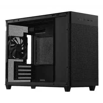Case PC ASUS Prime AP201 MicroATX Mini Tower nero — supporta microATX, GPU max. 338 mm, altezza dissipatore CPU 170 mm, 3x vani 3,5 pollici, USB-A 2x, USB-C 1x