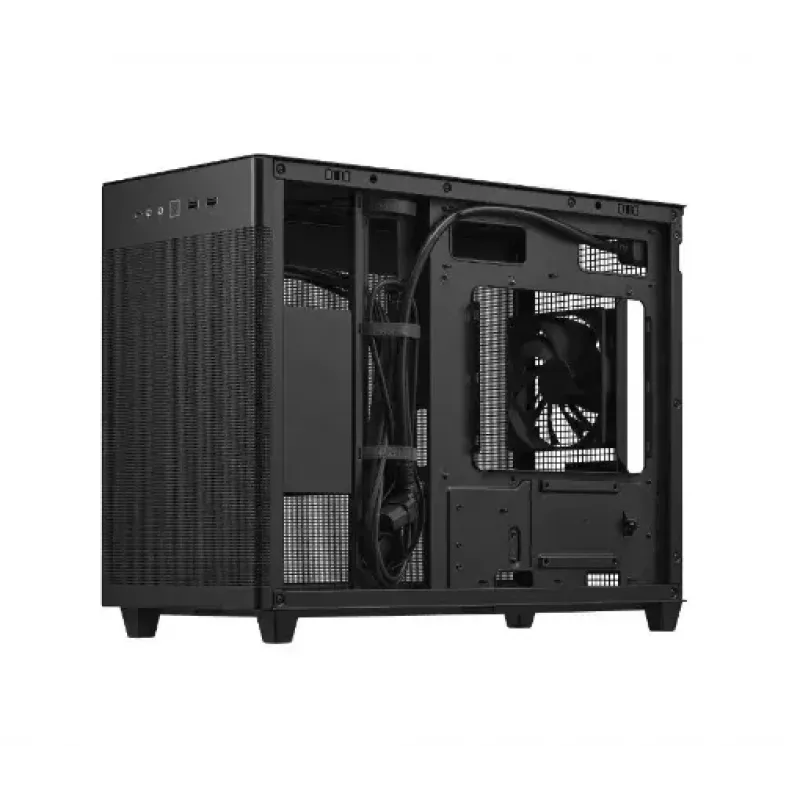 Case PC ASUS Prime AP201 MicroATX Mini Tower nero — supporta microATX, GPU max. 338 mm, altezza dissipatore CPU 170 mm, 3x vani 3,5 pollici, USB-A 2x, USB-C 1x
