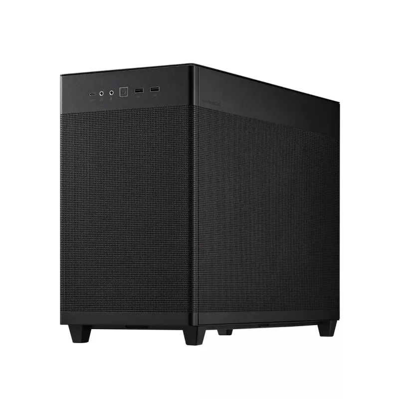 Case PC ASUS Prime AP201 MicroATX Mini Tower nero — supporta microATX, GPU max. 338 mm, altezza dissipatore CPU 170 mm, 3x vani 3,5 pollici, USB-A 2x, USB-C 1x