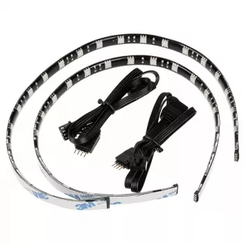 Kit illuminazione per case PC BITFENIX Alchemy 2.0, case universale, 12 V, 5,04 W, 2 pezzi, 10 mm x 0,5 m, nero/bianco
