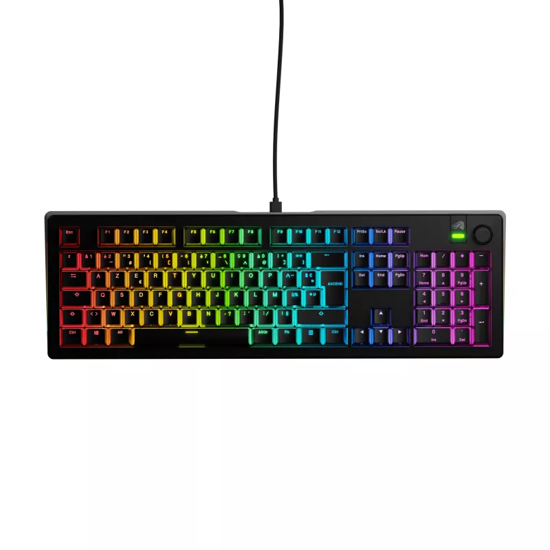 Glorious GMMK 3 100% Prebuilt tastiera gaming cablata, switch Fox, USB, US ANSI QWERTY, nera