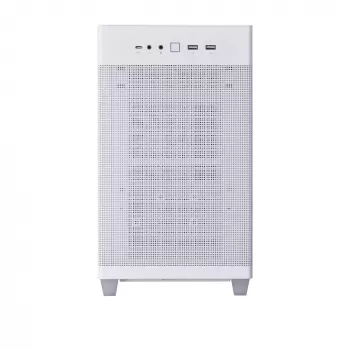 Case PC ASUS Prime AP201 MicroATX Mini Tower bianco — supporta microATX, GPU fino a 338 mm, 3×3,5