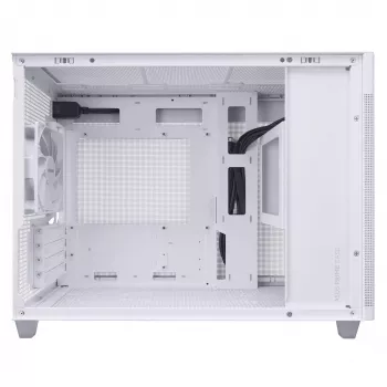 Case PC ASUS Prime AP201 MicroATX Mini Tower bianco — supporta microATX, GPU fino a 338 mm, 3×3,5