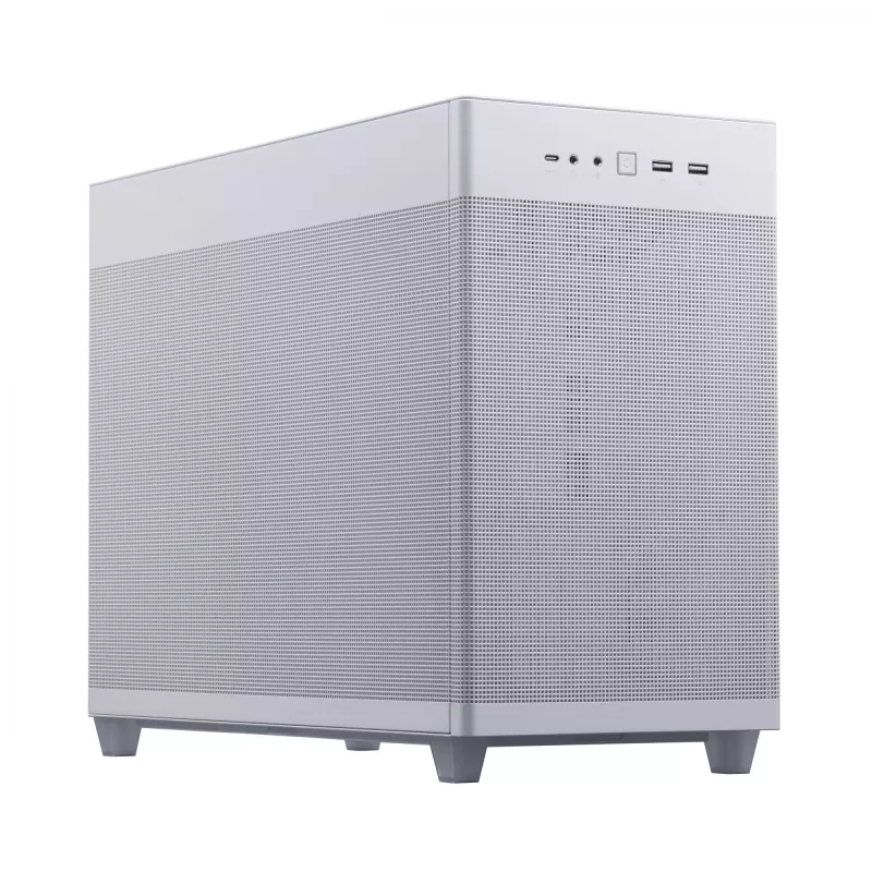 Case PC ASUS Prime AP201 MicroATX Mini Tower bianco — supporta microATX, GPU fino a 338 mm, 3×3,5 inch + 1×2,5 inch unità, USB-A 3.2 Gen1×2, USB-C 3.2 Gen2×1