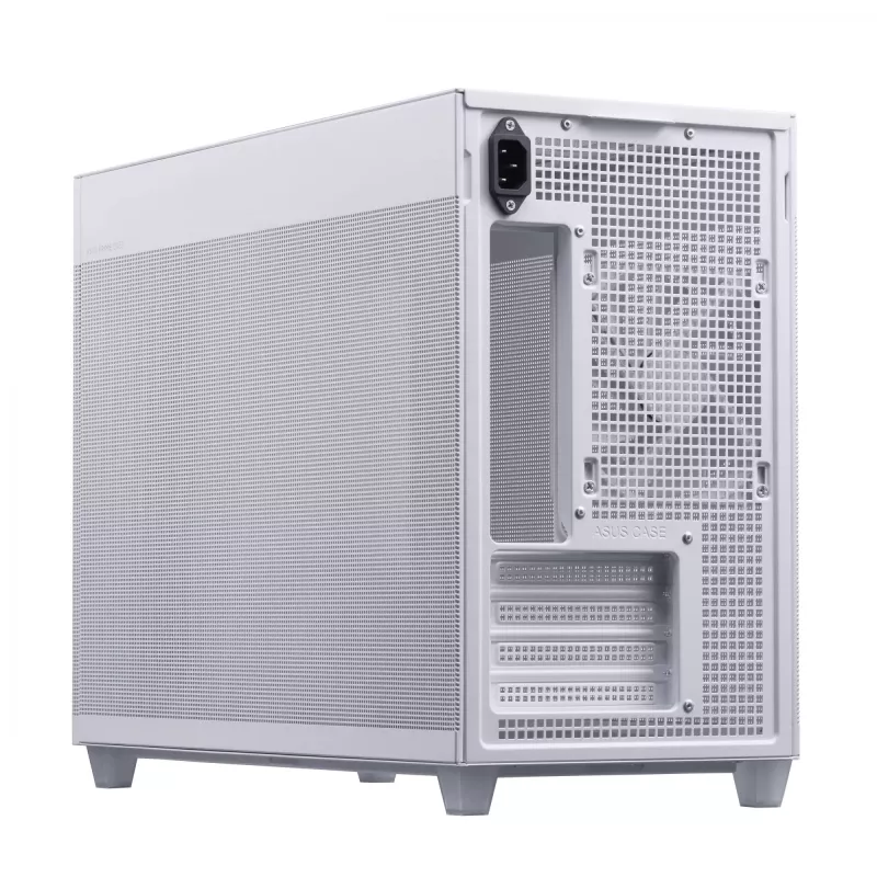 Case PC ASUS Prime AP201 MicroATX Mini Tower bianco — supporta microATX, GPU fino a 338 mm, 3×3,5 inch + 1×2,5 inch unità, USB-A 3.2 Gen1×2, USB-C 3.2 Gen2×1