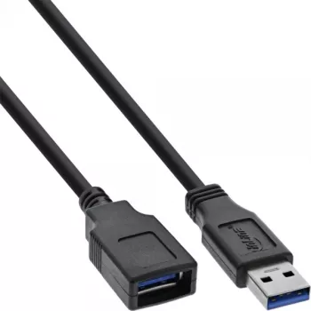 InLine 35630 cavo di prolunga USB 3.2 Gen.1, tipo A maschio / tipo A femmina, 3 m, nero