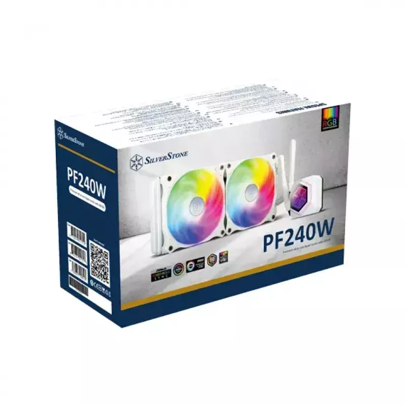Dissipatore liquido all-in-one Silverstone SST-PF240W-ARGB-V2 12 cm bianco