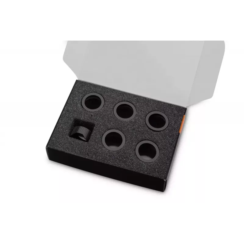 Anello di compressione EK Water Blocks alluminio nero 6 pezzi