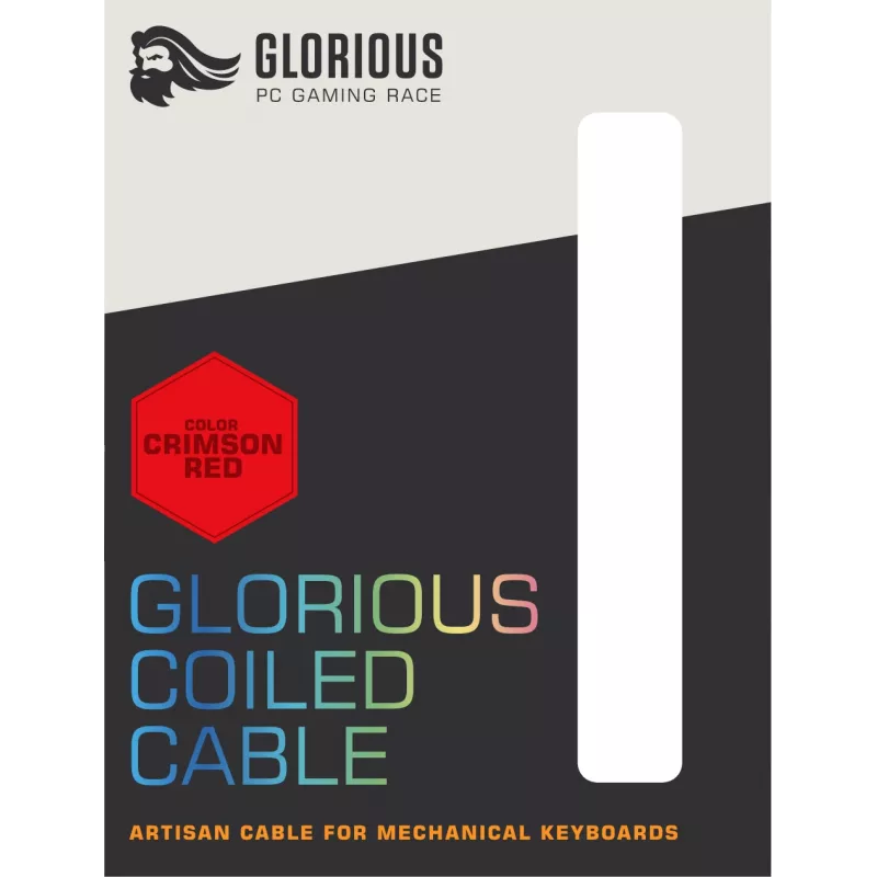 Glorious Gaming Coiled rosso 1,37 m