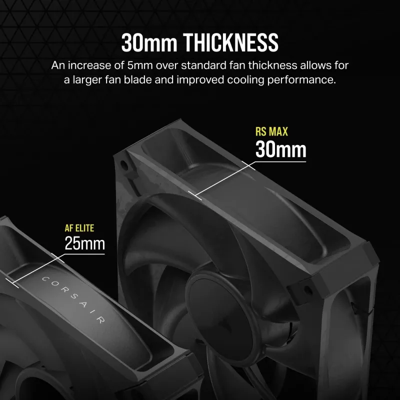 Ventola Corsair RS120 MAX 12 cm nera 2000 U/min 4,2 mmH2O