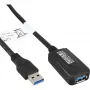 InLine cavo ripetitore attivo USB3.2 Gen.1 Type-A maschio / femmina, nero, 5m