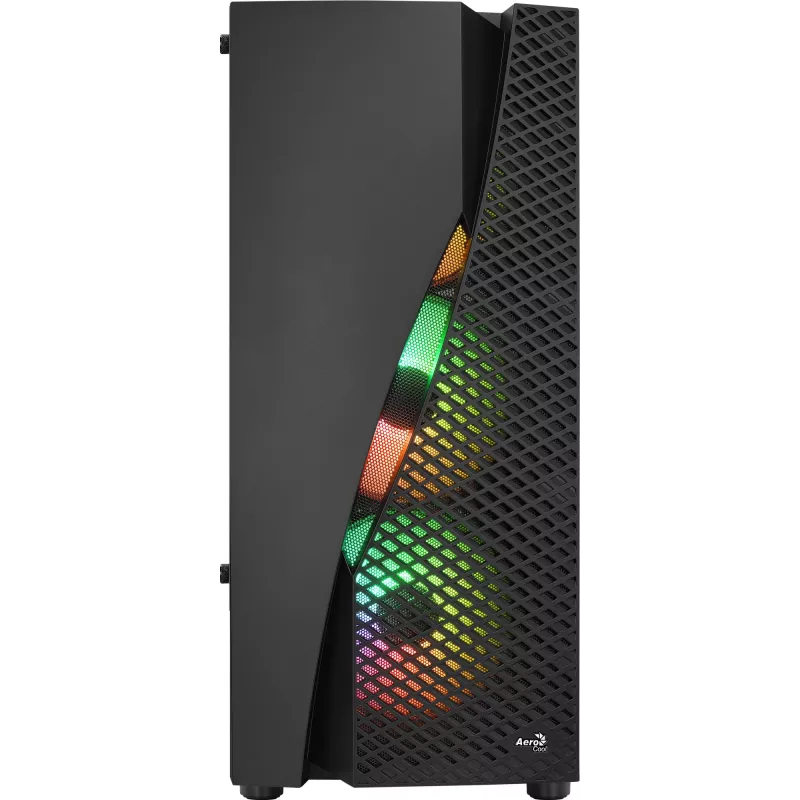 Case PC Aerocool WAVEBKV3 ATX in vetro temperato con 4 ventole RGB nero