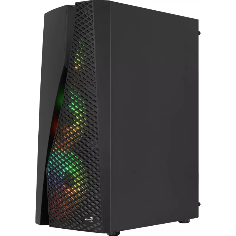 Case PC Aerocool WAVEBKV3 ATX in vetro temperato con 4 ventole RGB nero