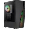 Case PC Aerocool WAVEBKV3 ATX in vetro temperato con 4 ventole RGB nero
