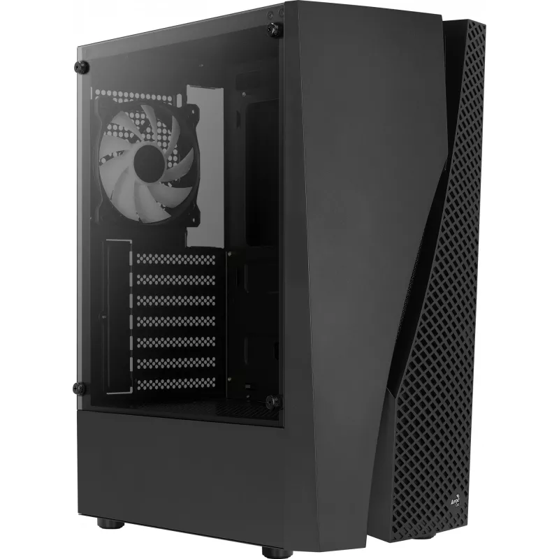 Case PC Aerocool WAVEBKV3 ATX in vetro temperato con 4 ventole RGB nero
