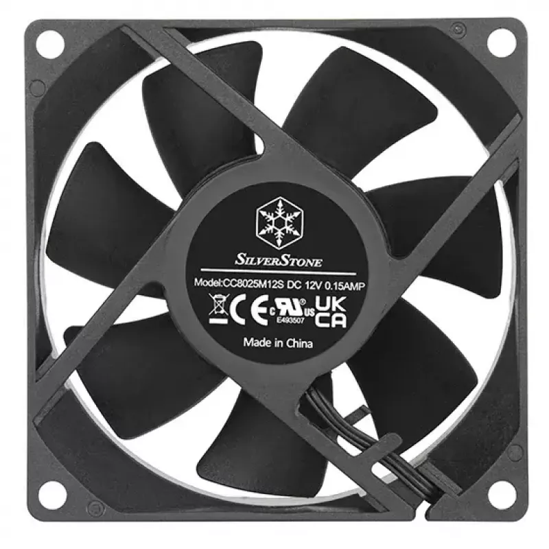 Ventola Silverstone FN80 8 cm nero 27.81 cfm 1.86 mmH2O