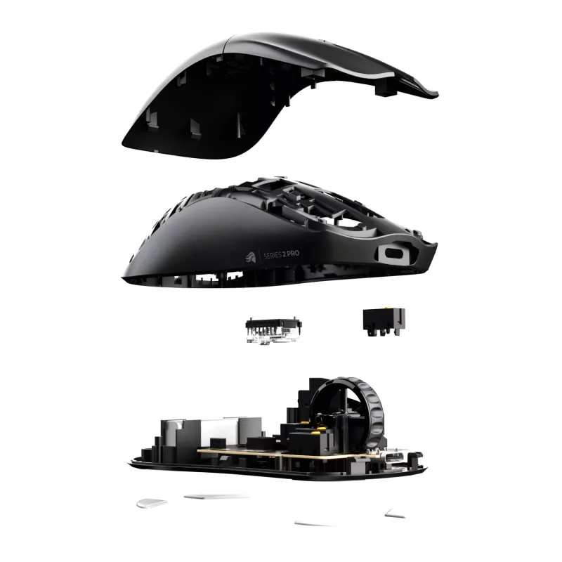 Mouse da gaming wireless GLORIOUS Series 2 PRO (per destrimani) – 26.000 DPI, RF Wireless + USB‑C, 4K/8K Hz, 6 tasti, nero