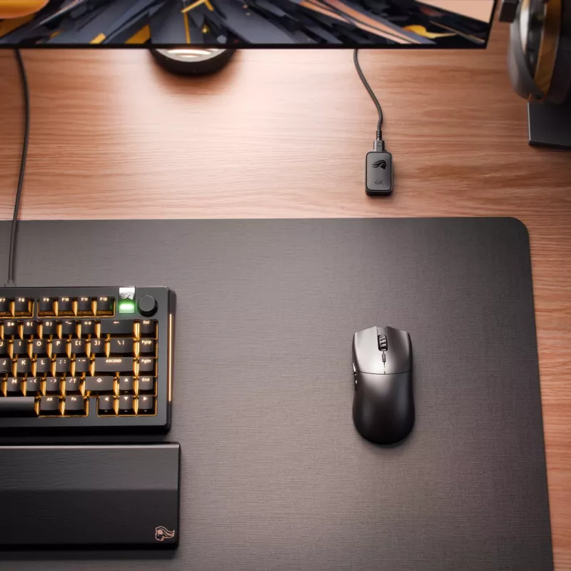 Mouse da gaming wireless GLORIOUS Series 2 PRO (per destrimani) – 26.000 DPI, RF Wireless + USB‑C, 4K/8K Hz, 6 tasti, nero