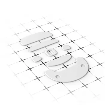 Piedini per mouse Endgame Gear OP1 — PTFE 0,8 mm ricambio per mouse OP1, bianco