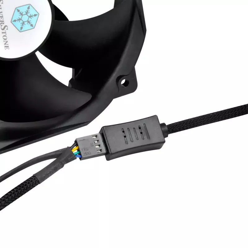 SilverStone SST-CPF05 cavo di riduzione velocità ventola PWM, 10 cm, confezione da 2, nero