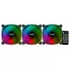 Aerocool ASTRO12PRO kit 3 ventole PC 12 cm LED RGB antivibrazione telecomando