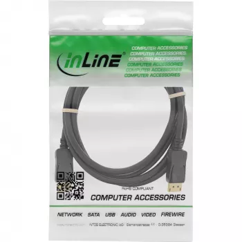 InLine cavo DisplayPort nero placcato oro 5 m